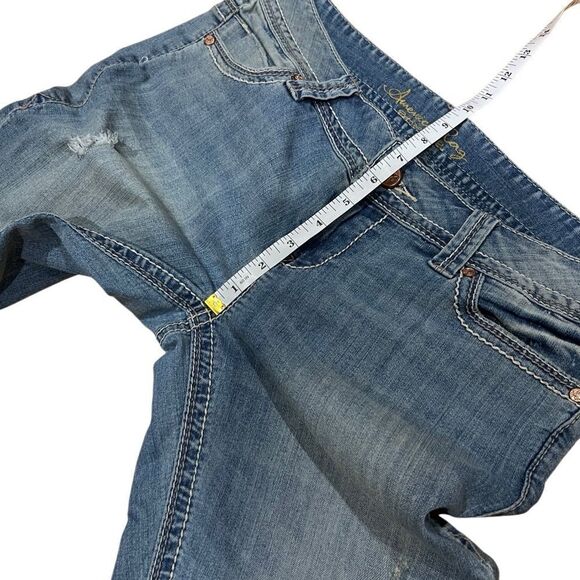 American Rag Boot Cut Jeans with Distressed Denim Size 9 - Picture 13 of 14